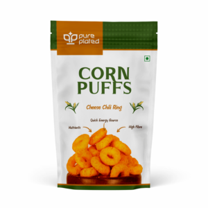 healthy Corn Puffs are baked